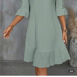 SHEIN Sage Green Midi Dress